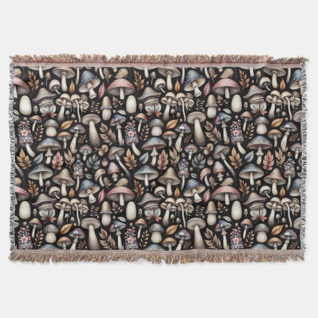 Cobertor Cogumelos Místicos (Frente)