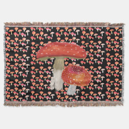 Cobertor Cogumelos vermelhos