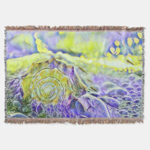Cobertor Cola de espuma amarela púrpura na cor da água do m