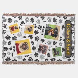 Cobertor Colagem de Fotos Personalizadas Patas de Cachorrin