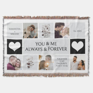 Cobertor Colagem de Fotos Sempre e para Sempre