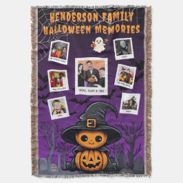 Cobertor Colagem de Memórias de Halloween da Família – Brux