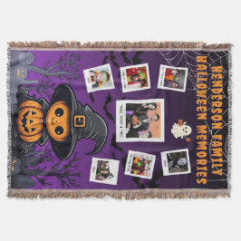 Cobertor Colagem de Memórias de Halloween da Família – Brux