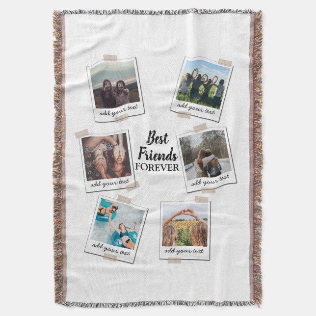 Cobertor Colagem Personalizada Personalizada dos Melhores A (Frente Vertical)