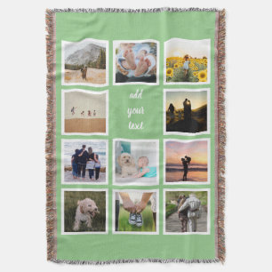 Cobertor Colar Personalizado de Família com 11 Fotos