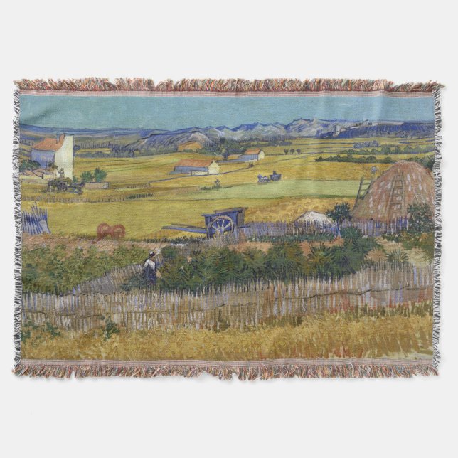 Cobertor Colheita em La Crau Vincent Van Gogh (Frente)