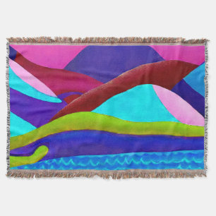 Cobertor Colinas oceânicas coloridas