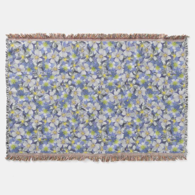 Cobertor Columbines Padrão Sem Costura (Frente)