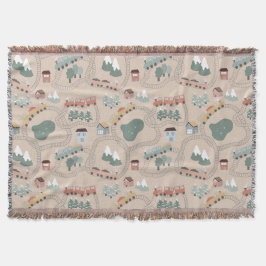 Cobertor Comboios coloridos em comboios de alta velocidade