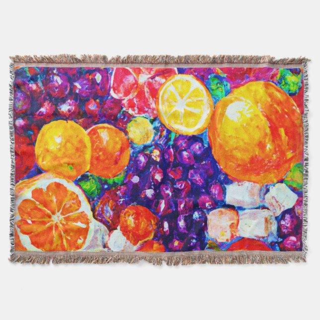 Cobertor comprar de Arte Fresco - Padrão de Frutas (Frente)