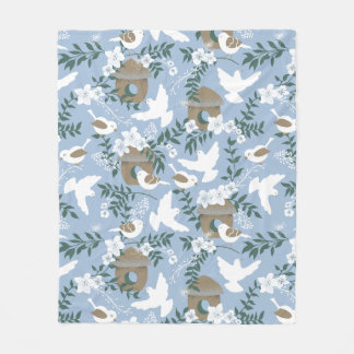 cobertor confortável de inverno em azul claro, com