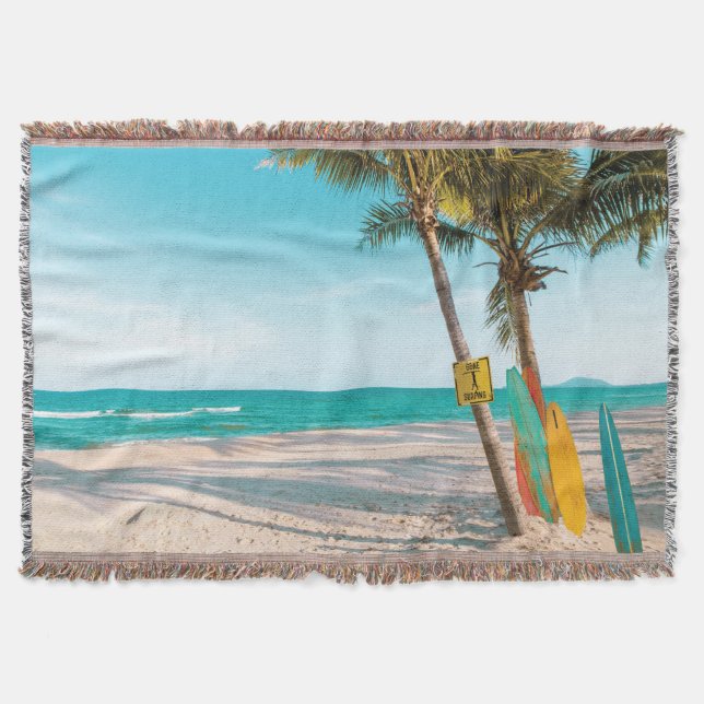 Cobertor conselhos de surf no travesseiro decorativo de pra (Frente)