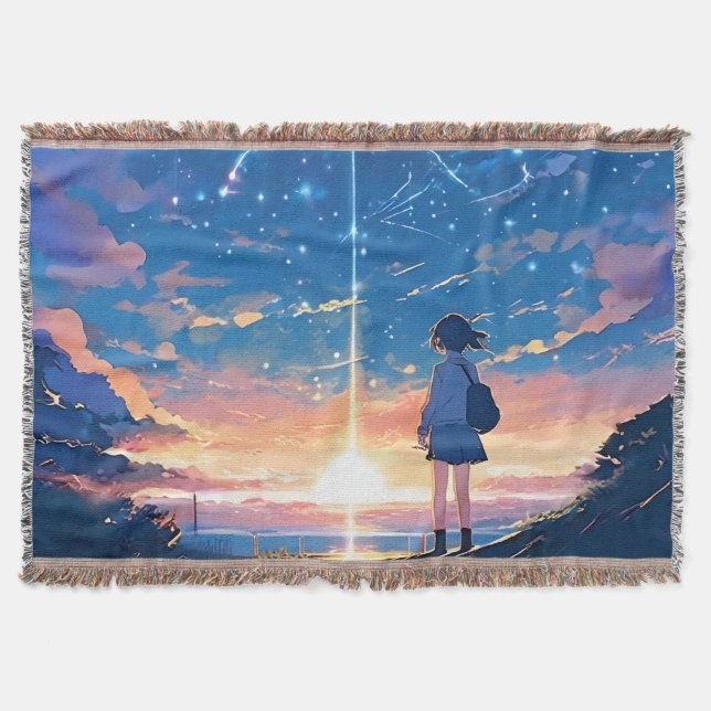 Cobertor constelação com estrelas atiradoras (Frente)