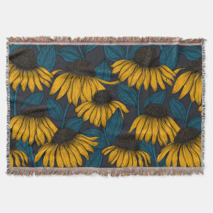 Cobertor Conversores amarelos em azul escuro