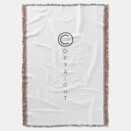 Cobertor Copyright Modern Typografic White