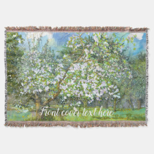 Cobertor Cor d'água de pintura de jardim florescente