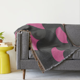 Cobertor Cor-de-rosa e cinzas modernas do século médio