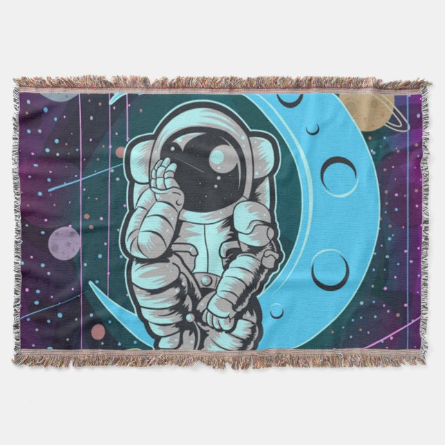 Cobertor cor do cheio astronauta (Frente)