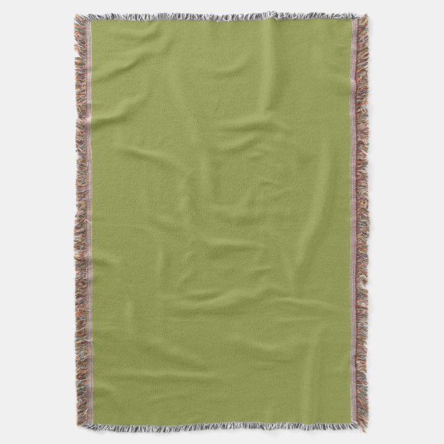 Cobertor Cor Sólida Verde Abacate Sage #939c43 (Frente Vertical)