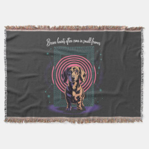 Cobertor Corações Corajosos de Dachshund Freqüentemente Vêm