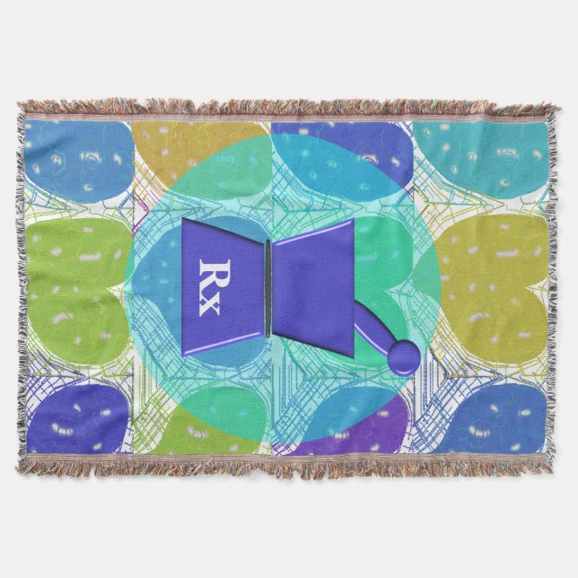 Cobertor Corações gerais tecidos PharmD do farmacêutico (Frente)