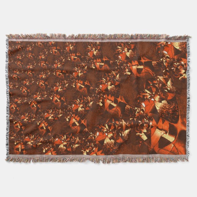 Cobertor Coral brilhante e acastanhado (Frente)