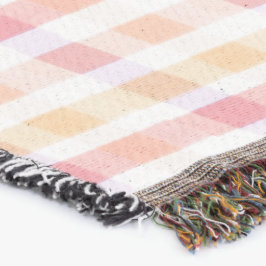 Cobertor Coral da xadrez e rosa