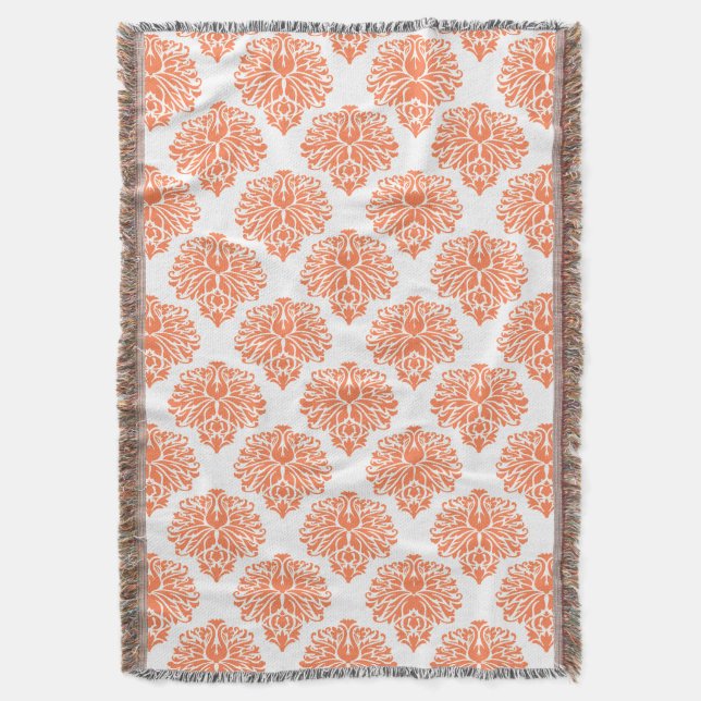 Cobertor Coral Elegant Damask (Frente Vertical)