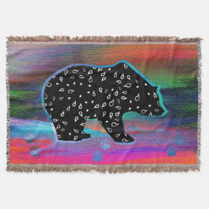 Cobertor Cores Claras do Norte de Espírito Urso Preto