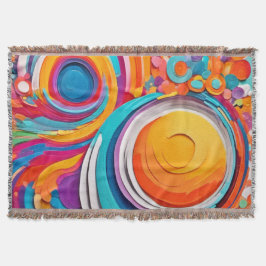 Cobertor Cores de Arte Badaist Vibrantes