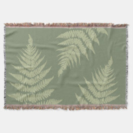 Cobertor Cores de Fundo Personalizadas Woodland Fern Leves
