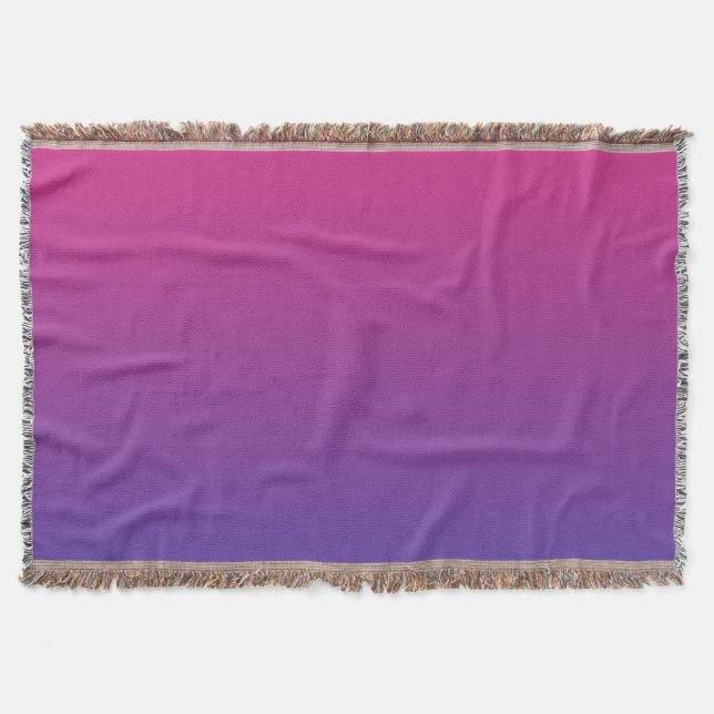Cobertor Cores gradientes rosa e roxo (Frente)