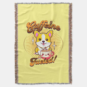 COBERTOR CORGI CAFEINE COMBUSTÍVEL!