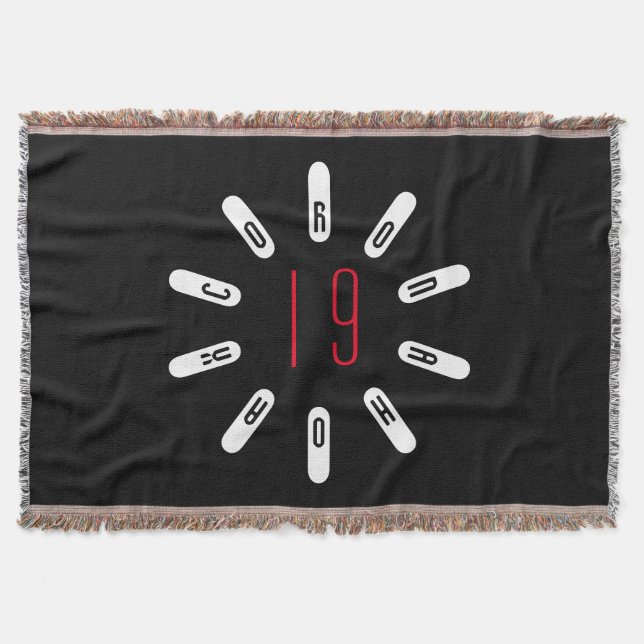 Cobertor CORONA 19 HOAX Throw Blanket (Frente)