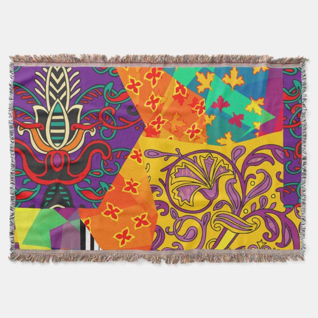 Cobertor Corpo Festivo Turco Indiano Mandala (Frente)