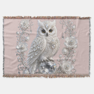 Cobertor Coruja Pérola Cristal Branco