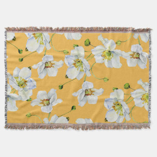 Cobertor Cosmos, aquarela, uniforme, padrão floral.