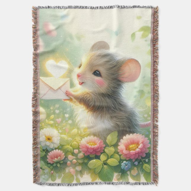 Cobertor Cottage Mouse Love Letter Meadow (Frente Vertical)