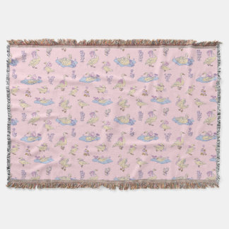 Cobertor Cottagecore Conto de Fadas Patos e Cisnes Rosa Sua