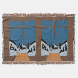 Cobertor Couverture Tissée Hivernale - Boule à Neige