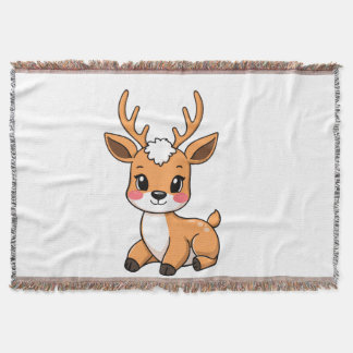 Cobertor Couverture Tissée Petit Cerf Kawaii