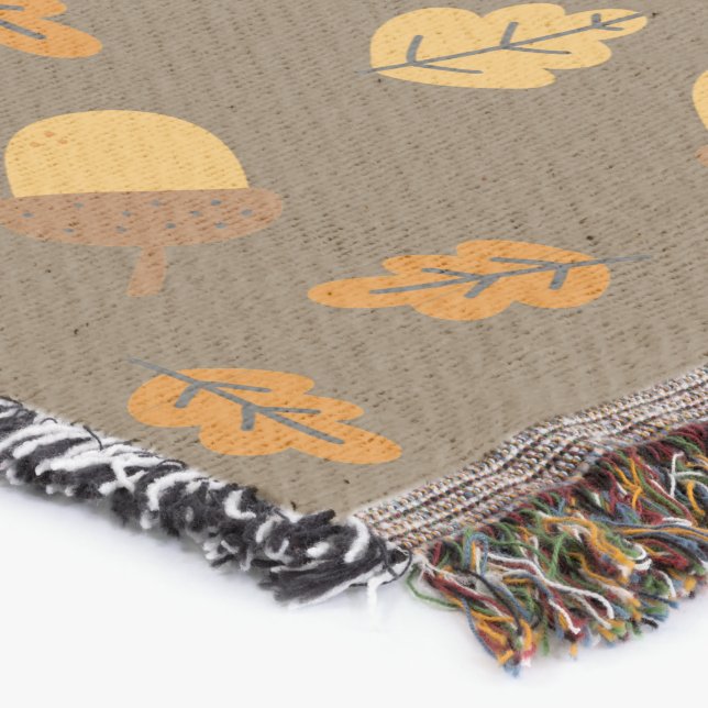 Cobertor Cozy Fall Vibe" Acorn & Oak Leaf (Canto)