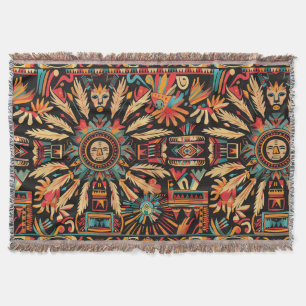 Cobertor Cozy Teal "Aztec Dream" Soft Fleece Blanket
