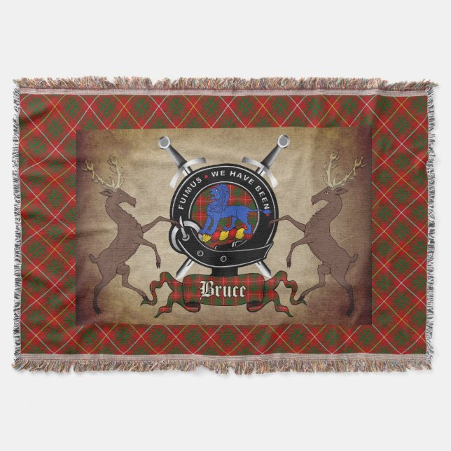 Cobertor Crachá Bruce Clan & Tartan Throw Blanket (Frente)