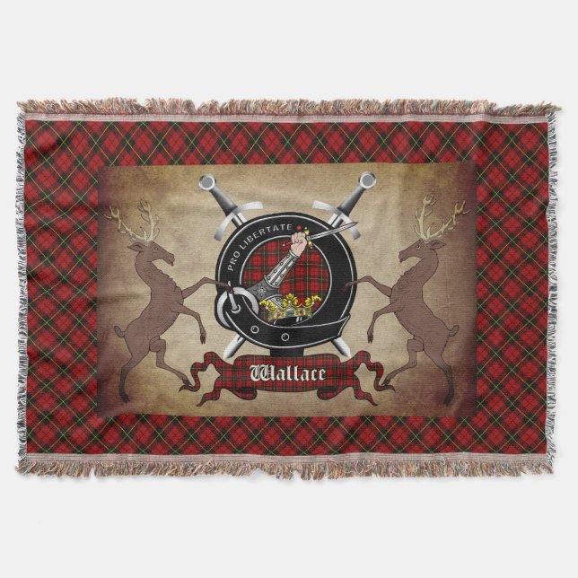 Cobertor Crachá Wallace Clan & Tartan Throw Blanket (Frente)