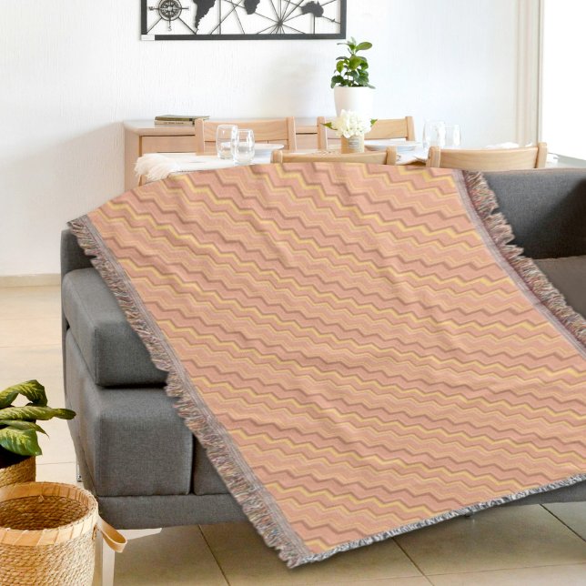 Cobertor Cream Chevron Pattern Throw Blanket (Criador carregado)