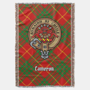 Cobertor Crest do Clã Cameron sobre Tartan