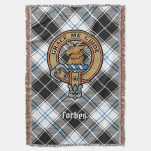 Cobertor Crestão do Clã Forbes sobre Tartan de Vestido