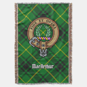 Cobertor Crestão do Clã MacArthur sobre Tartan