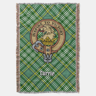Cobertor Crestão do Leão do Clã Currie sobre Tartan